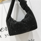 Aurielle Noire Crystal Knot Handbag