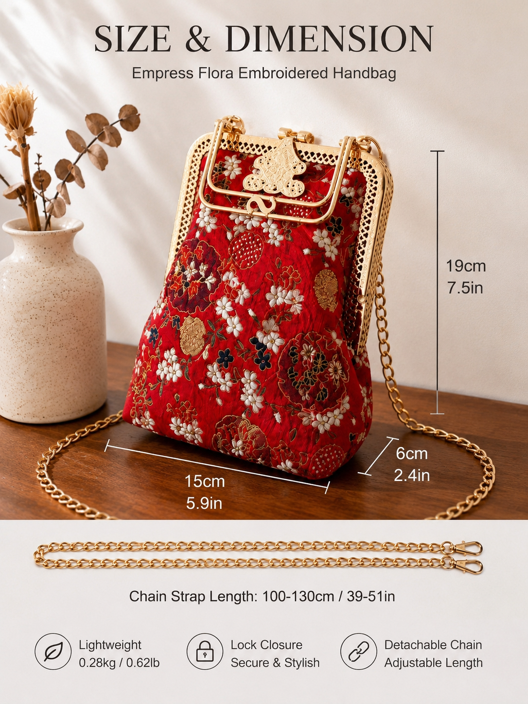 Empress Flora Embroidered Handbag