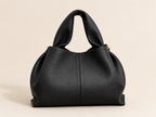 Aurielle Noir Ruched Shoulder Bag