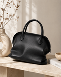 Noir Époque Leather Shell Bag