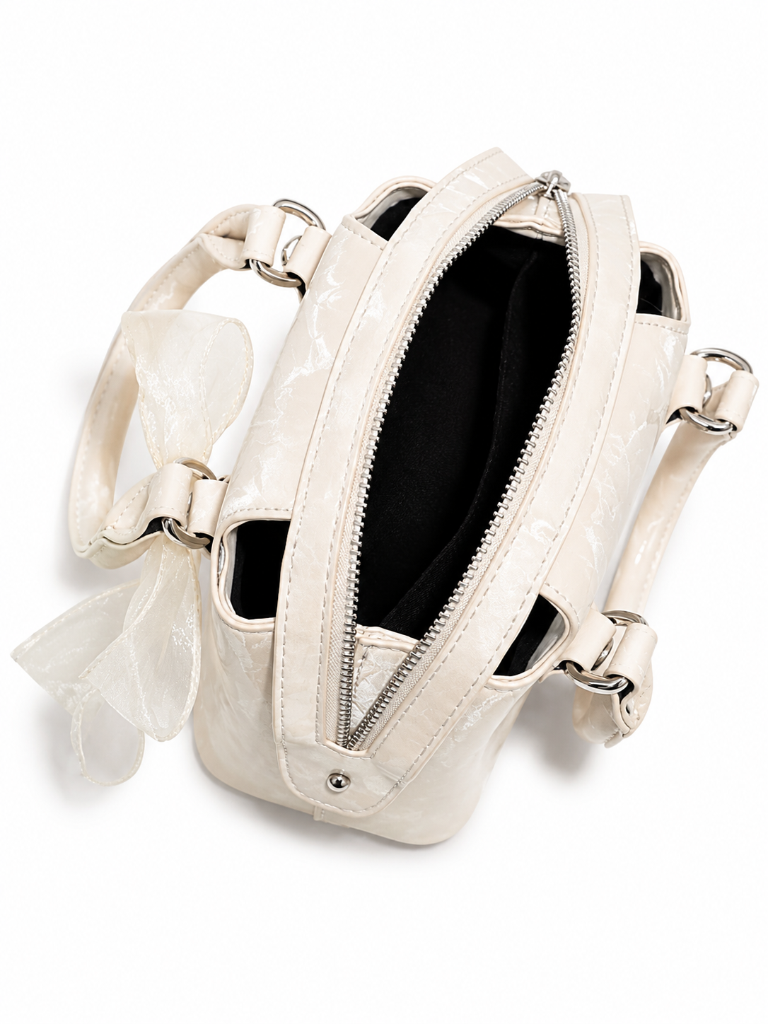 Aurielle Ivory Bow Mini Satchel