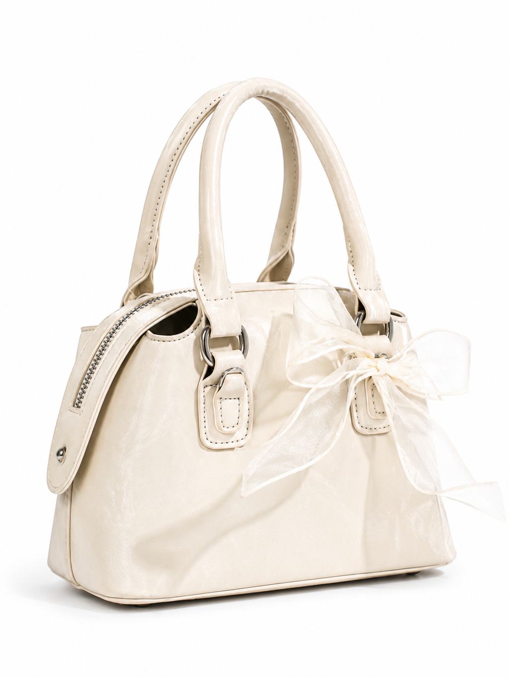Aurielle Ivory Bow Mini Satchel