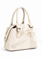 Aurielle Ivory Bow Mini Satchel