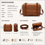 Wooden Artisan Crossbody Bag