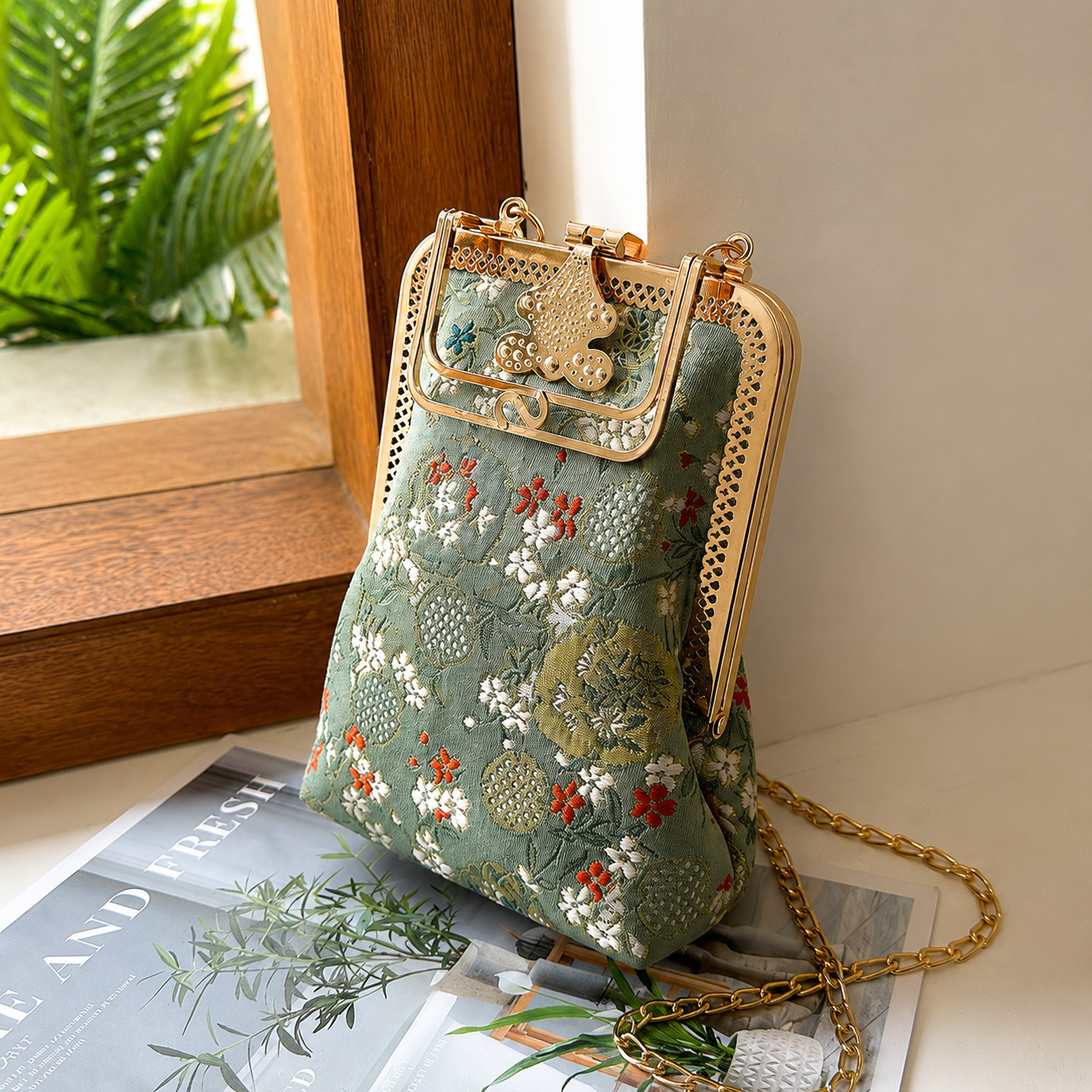 Empress Flora Embroidered Handbag