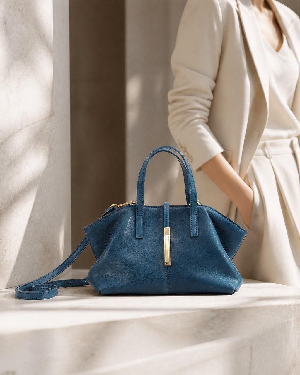 Aurielle Verona Genuine Leather Satch