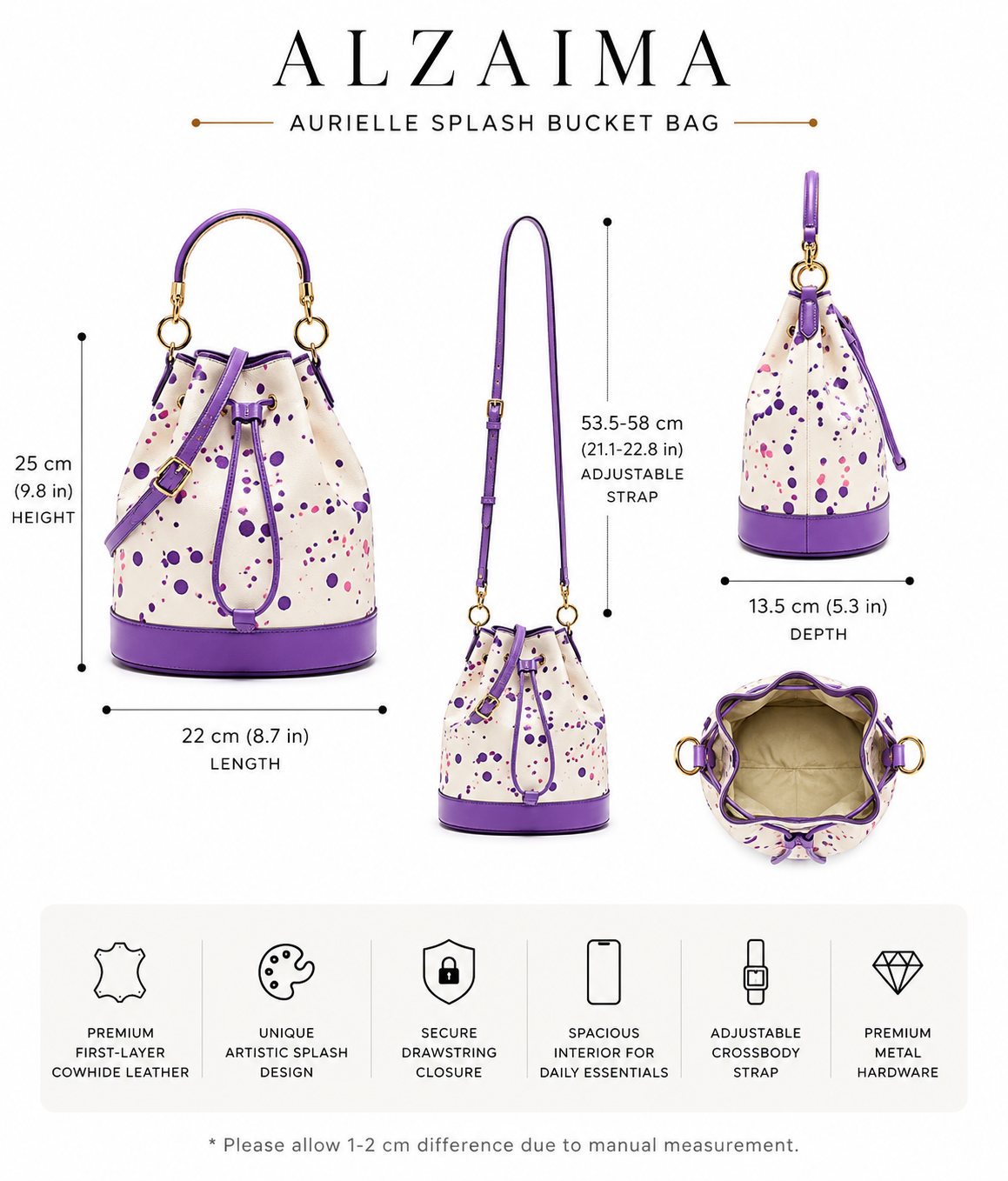 Aurielle Splash Bucket Bag
