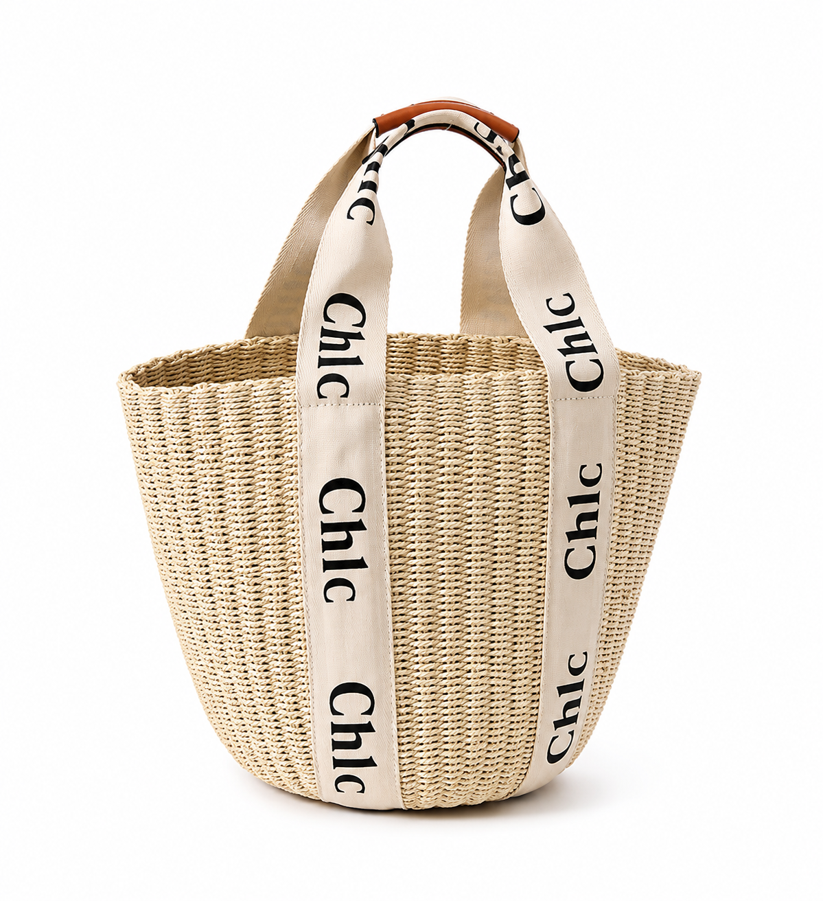 Chic Woven Bucket Tote Bag