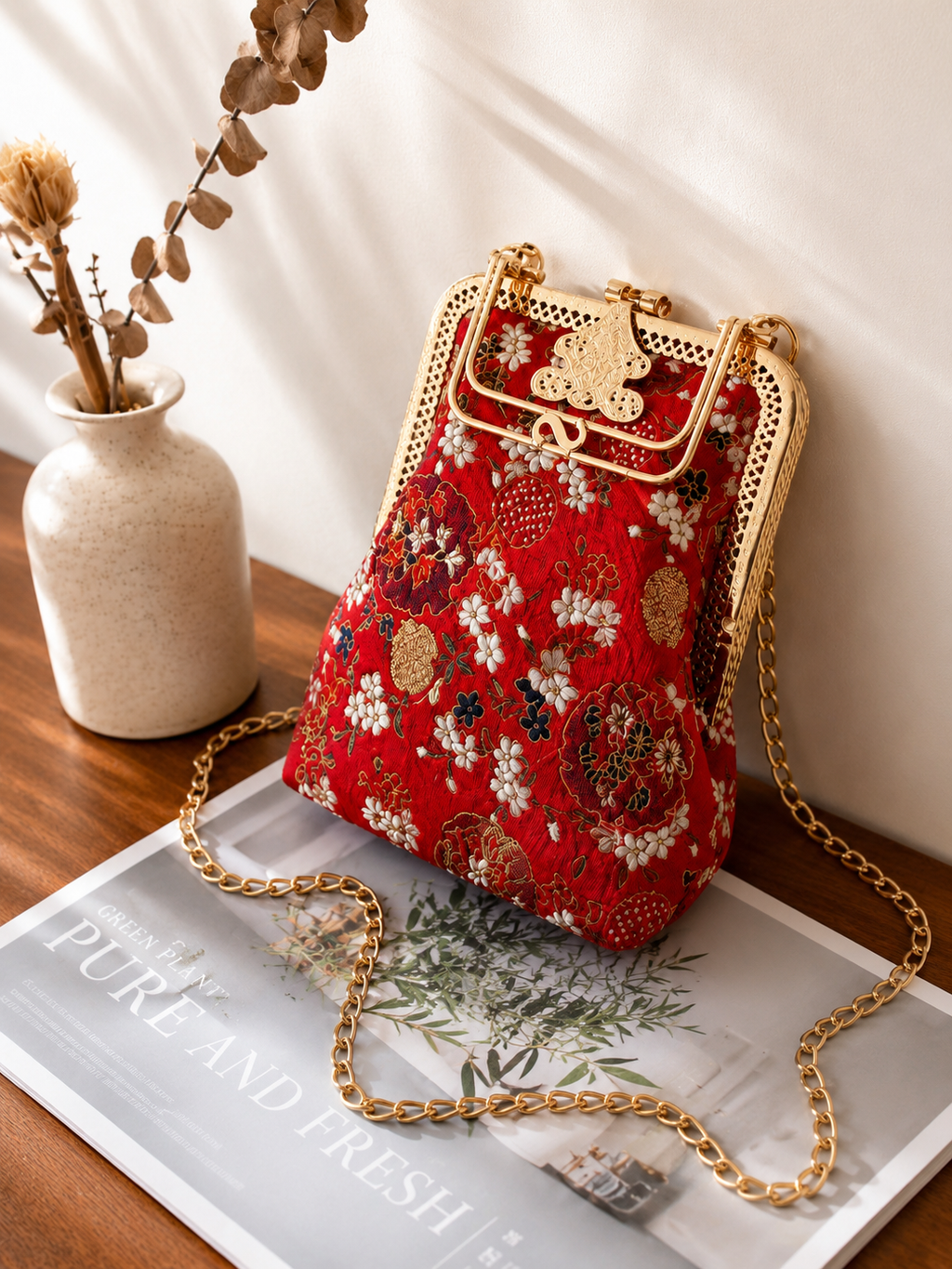 Empress Flora Embroidered Handbag