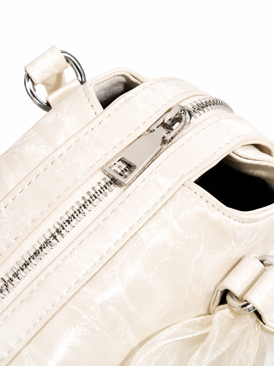Aurielle Ivory Bow Mini Satchel