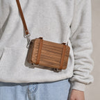 Wooden Artisan Crossbody Bag