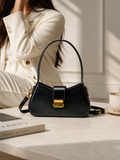 Aurielle Noir Retro Shoulder Bag