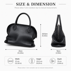 Noir Époque Leather Shell Bag