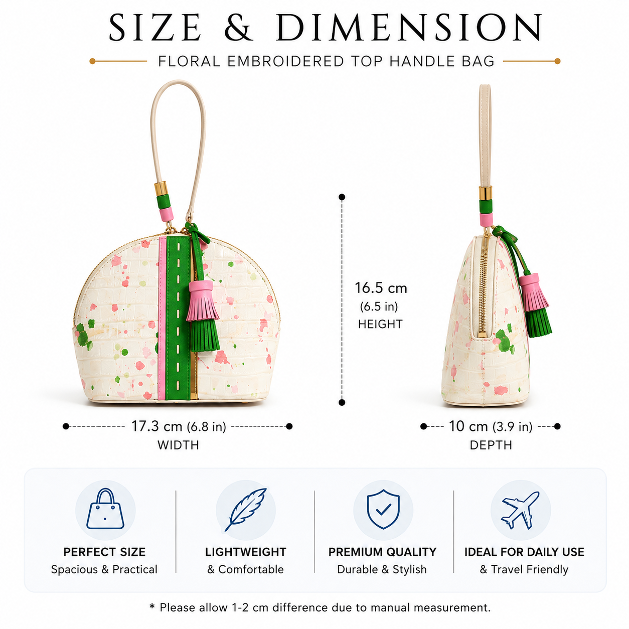 Gypsophila Genuine Leather Tassel Crossbody Bag