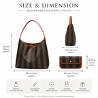 Veloura Heritage Stripe Tote Set