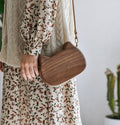 Wooden Artisan Crossbody Bag