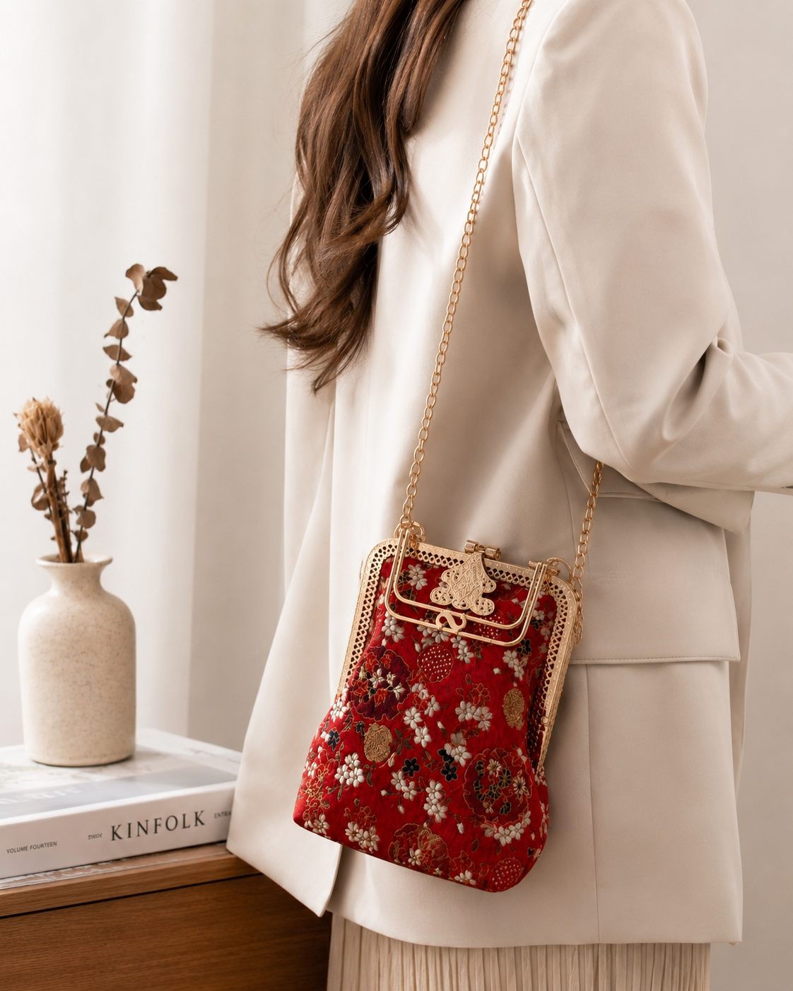 Empress Flora Embroidered Handbag
