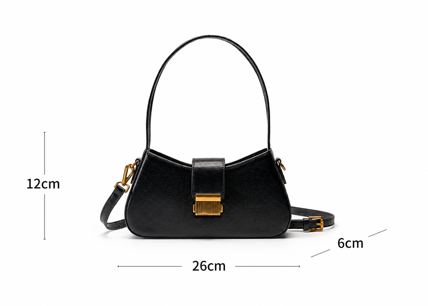Aurielle Noir Retro Shoulder Bag