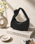 Aurielle Noire Crystal Knot Handbag