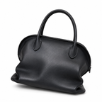 Noir Époque Leather Shell Bag