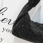 Aurielle Noire Crystal Knot Handbag