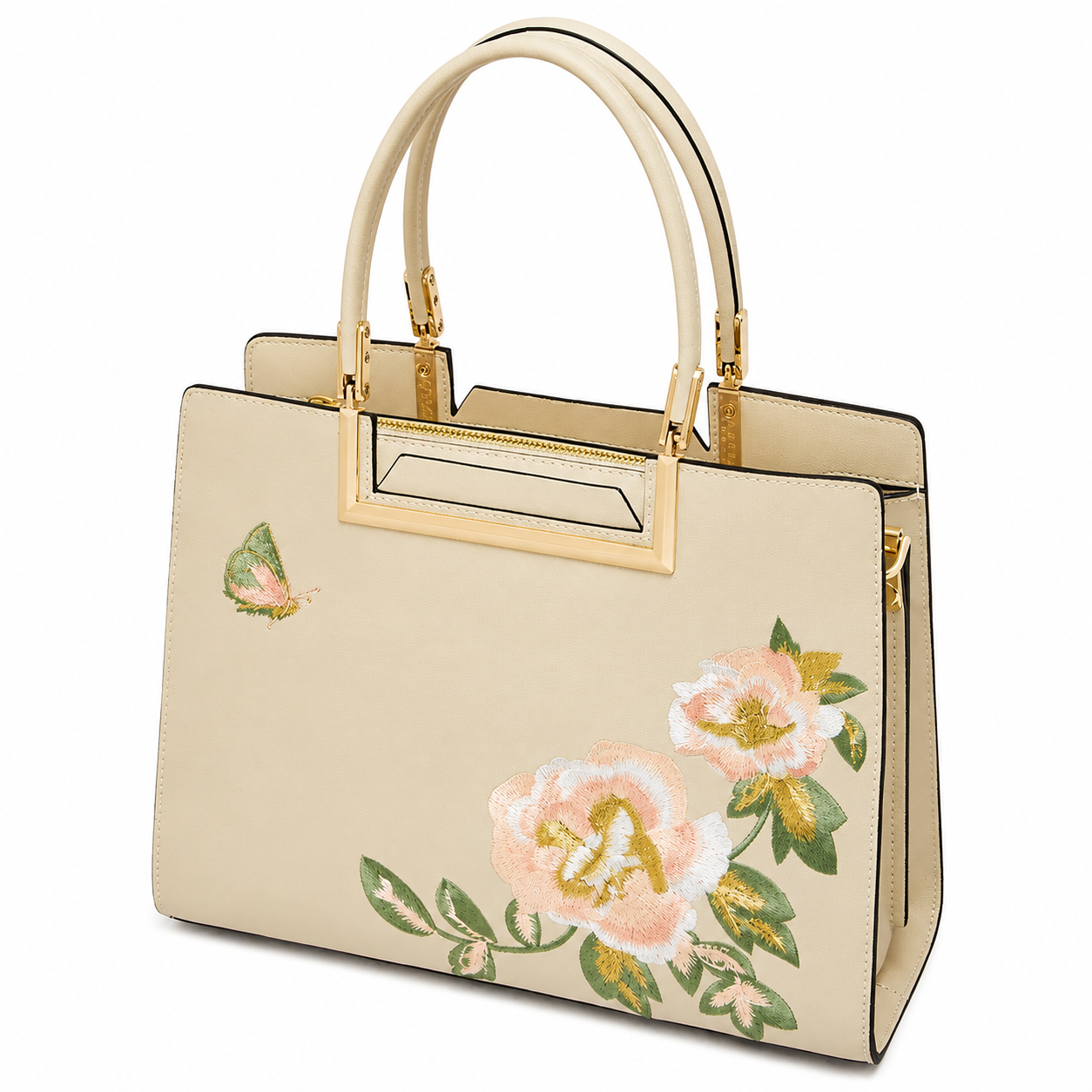 Aurielle Bloom Embroidered Satchel Bag