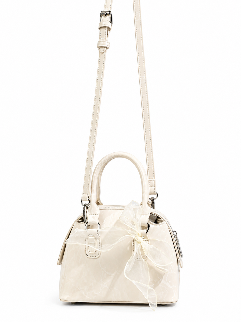 Aurielle Ivory Bow Mini Satchel