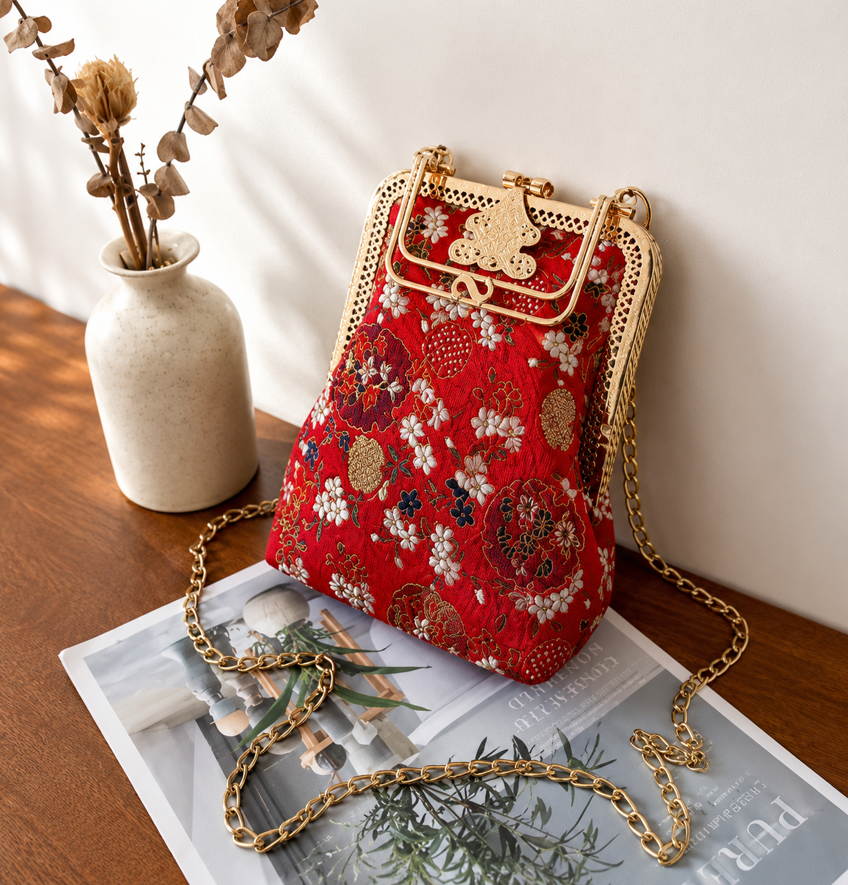 Empress Flora Embroidered Handbag