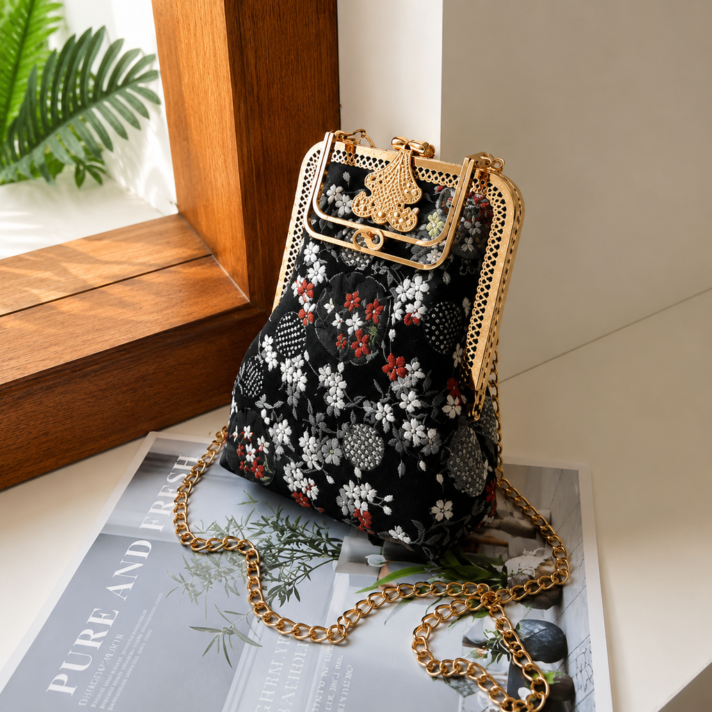 Empress Flora Embroidered Handbag