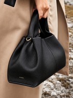 Aurielle Noir Ruched Shoulder Bag