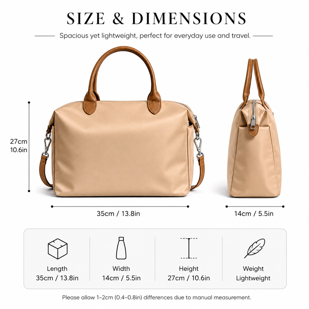 LuxeCarry Waterproof Nylon Travel Bag