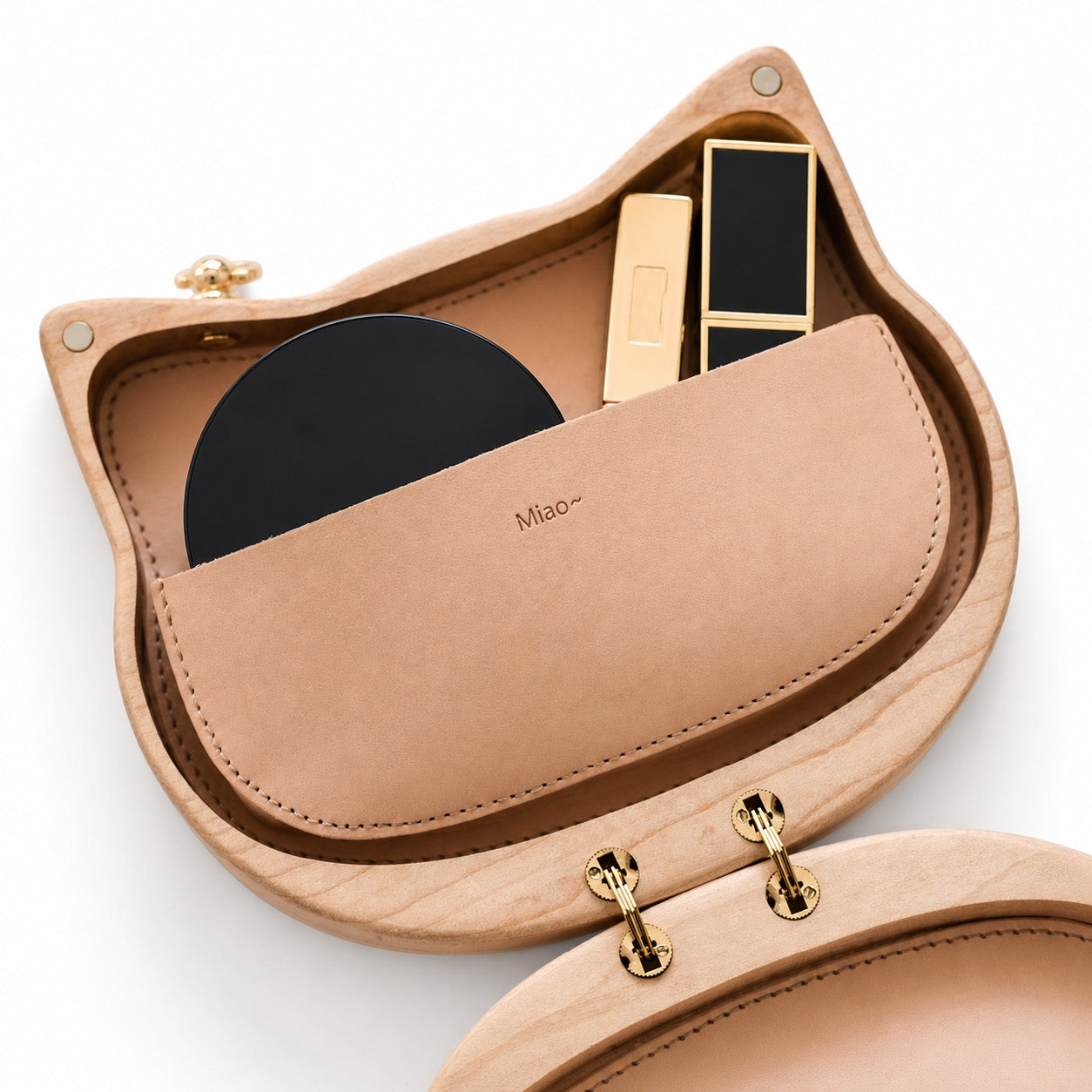 Wooden Artisan Crossbody Bag