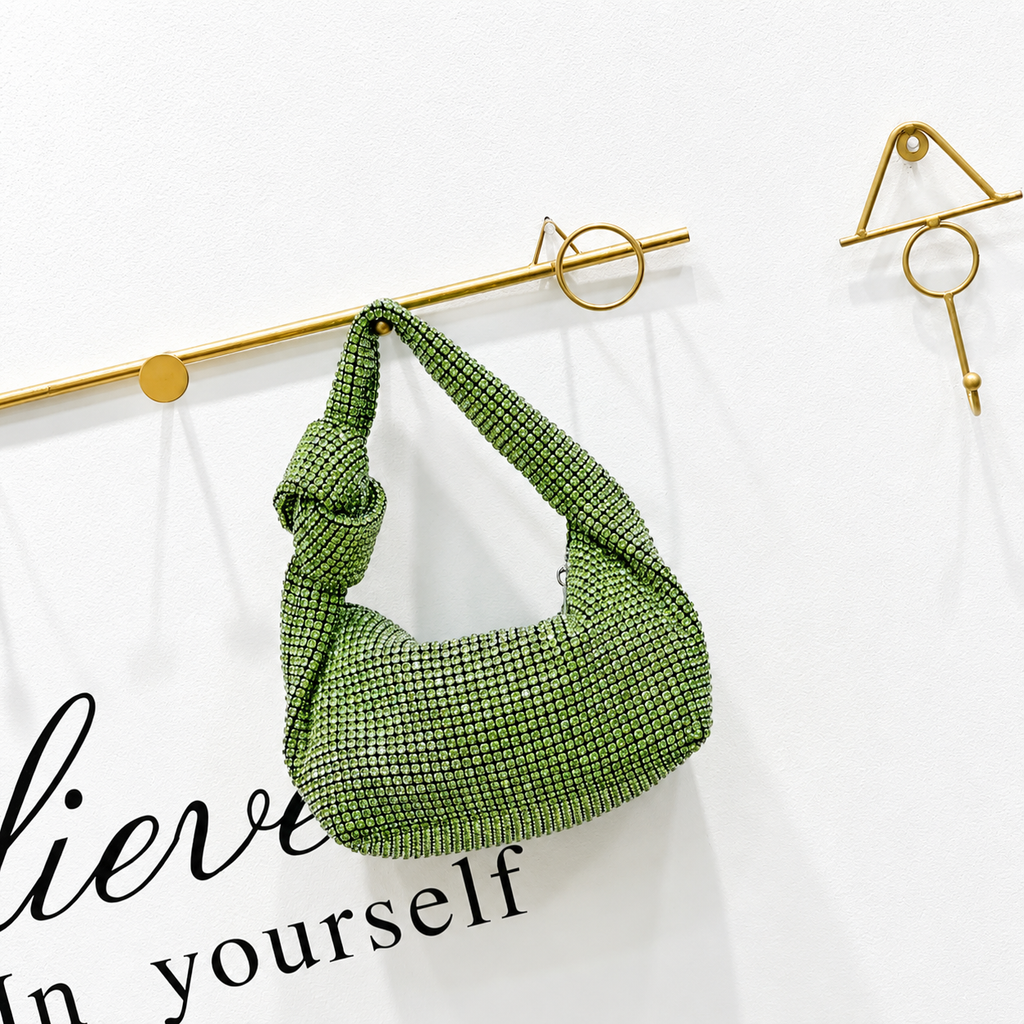 Aurielle Noire Crystal Knot Handbag
