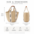 Chic Woven Bucket Tote Bag